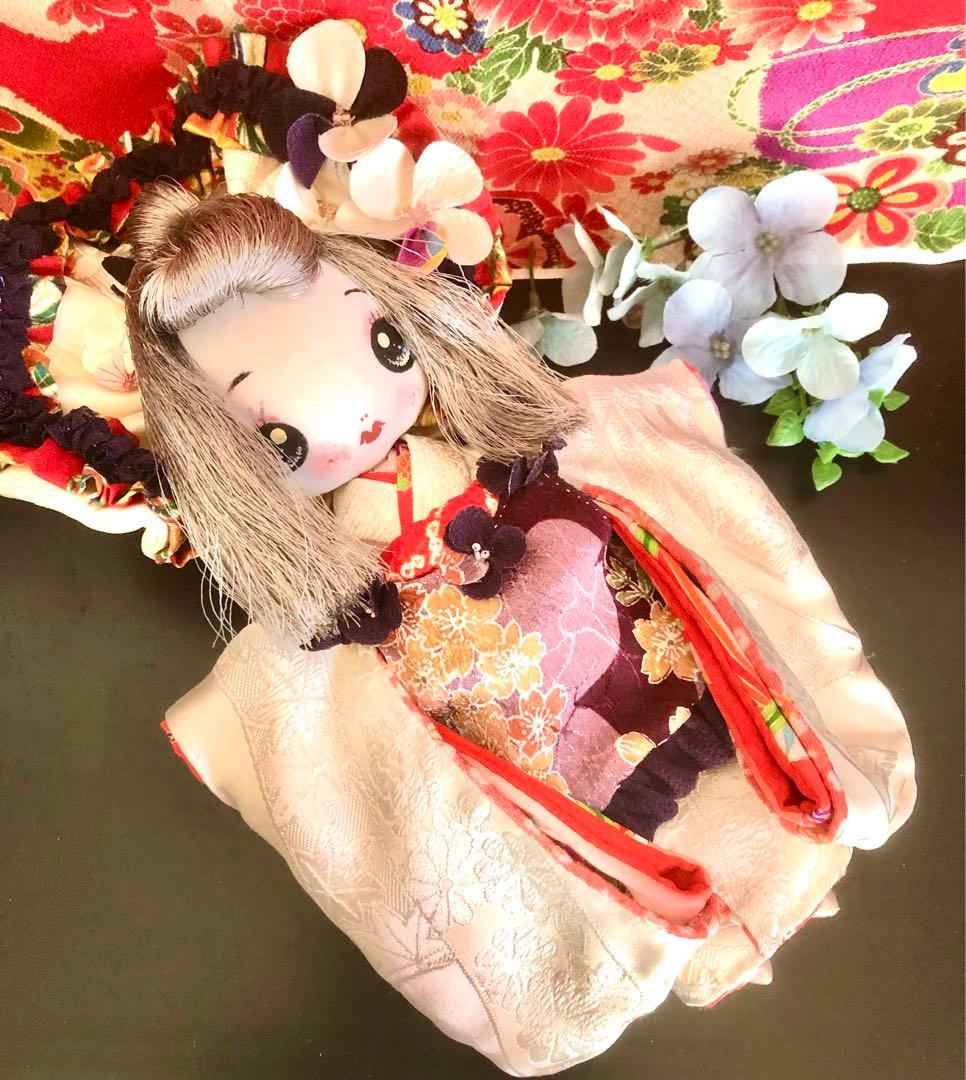 ＊夢 文化人形＊白無垢乙女♡創作文化人形約30cm着物人形エプロン＊