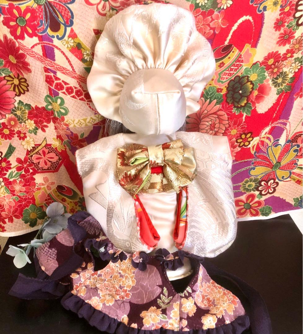＊夢 文化人形＊白無垢乙女♡創作文化人形約30cm着物人形エプロン＊