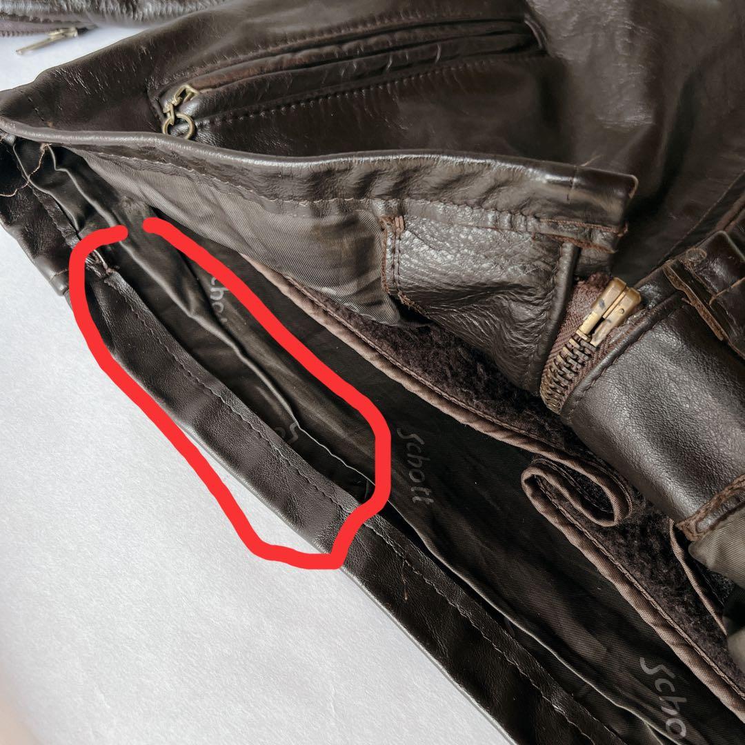 希少✨schott 襟付ライダースジャケット 652H ホースハイド　38 馬革