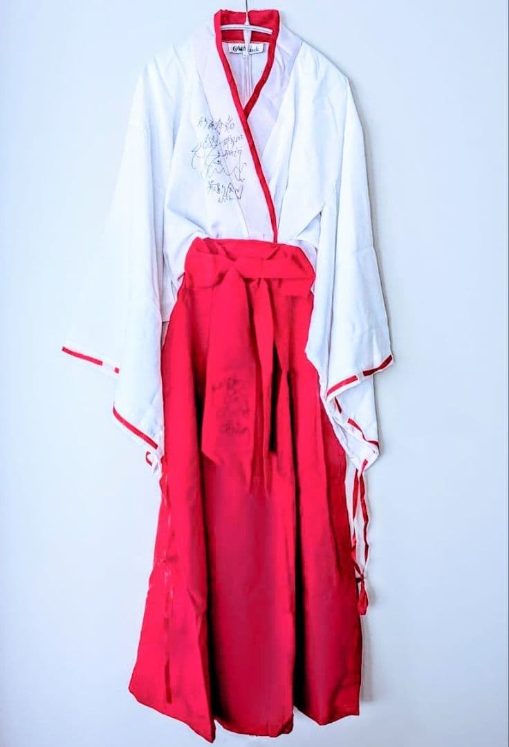 杉原杏璃 私物 愛用の巫女衣裳＋ご本人着用チェキ付 直筆サイン入 希少品 超レア