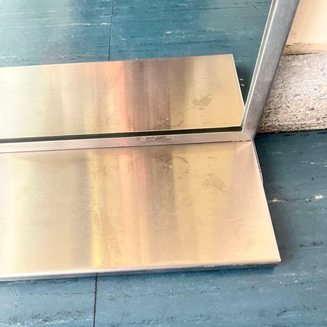 パシフィックファニチャーサービス／ステンレス スチール フレーム ミラー／中古