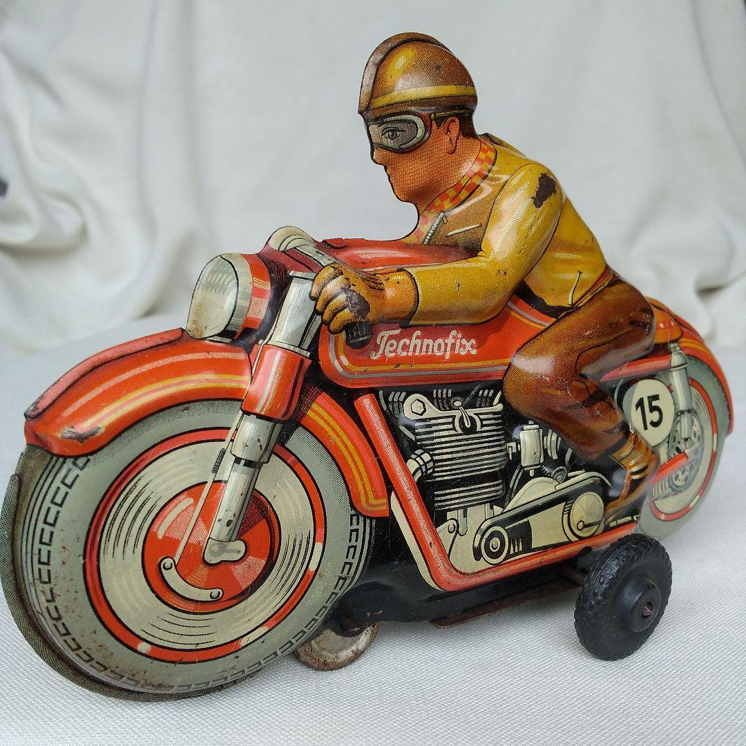 アメリカ占領下ドイツ製 ブリキ オートバイ バイク レトロ ビンテージ 古い
