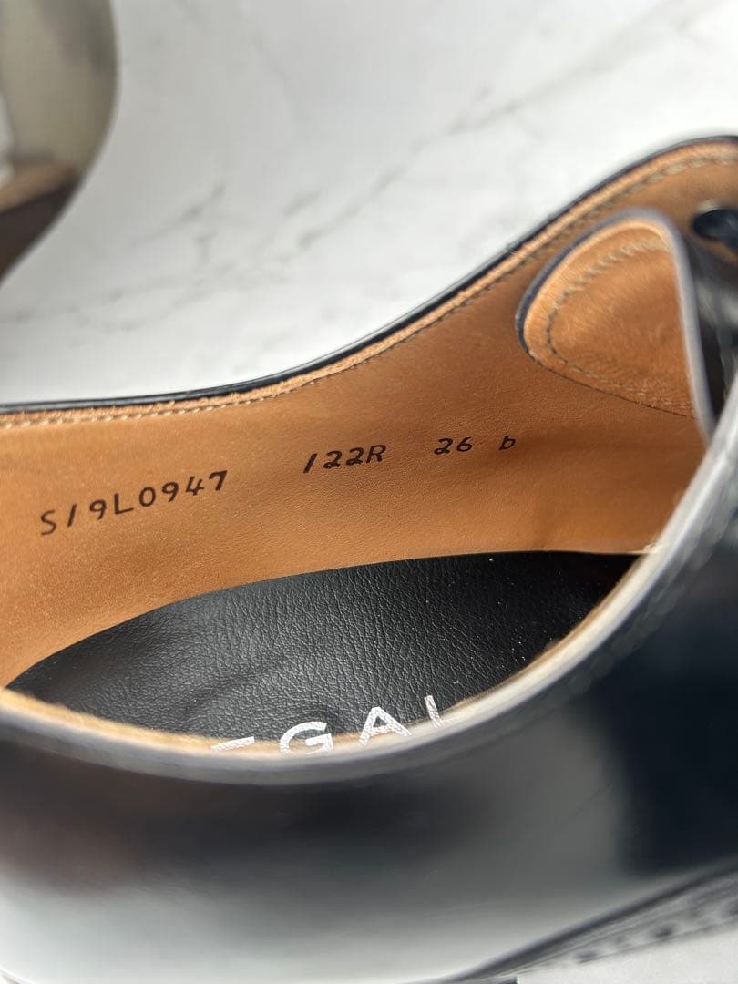 美品 リーガル ビジネスシューズ 122R ストレートチップ 26cm 黒