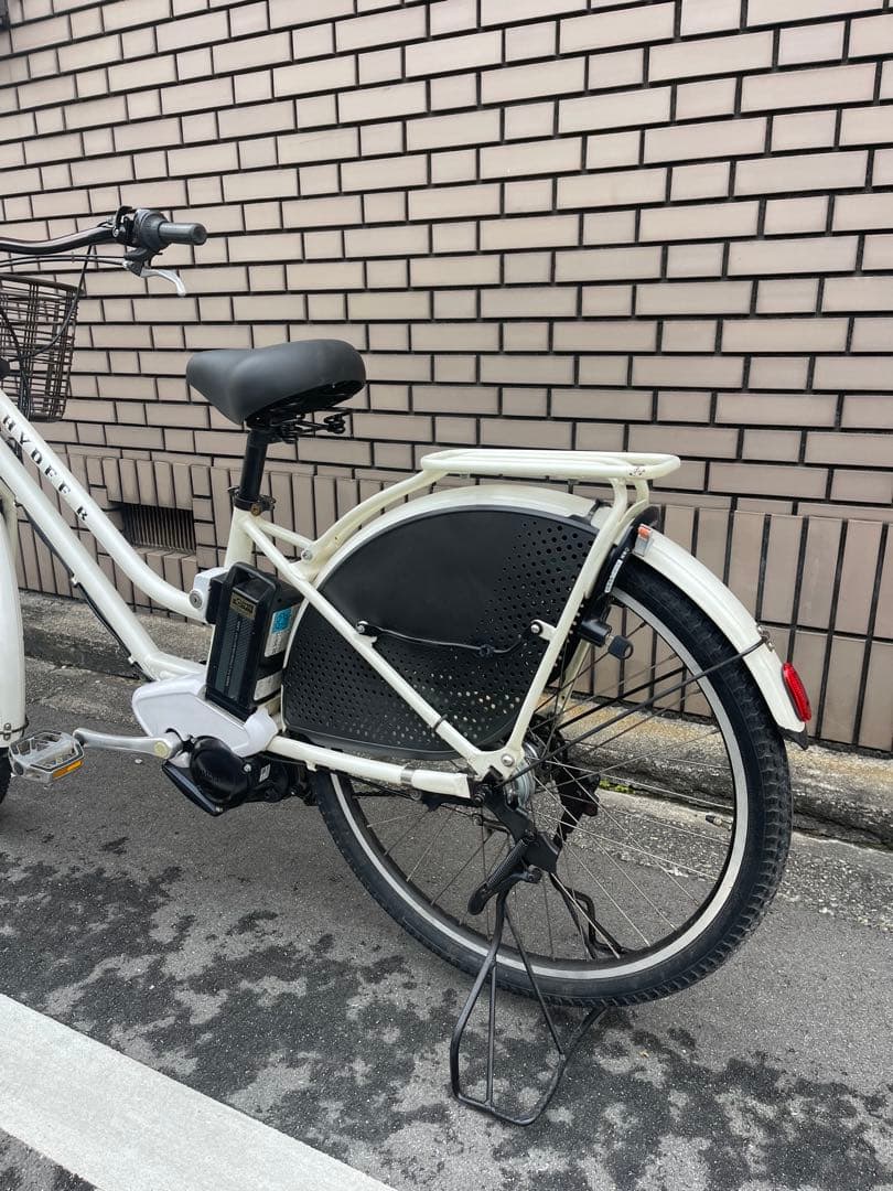 ホワイト 電動アシスト自転車 シティタイプ