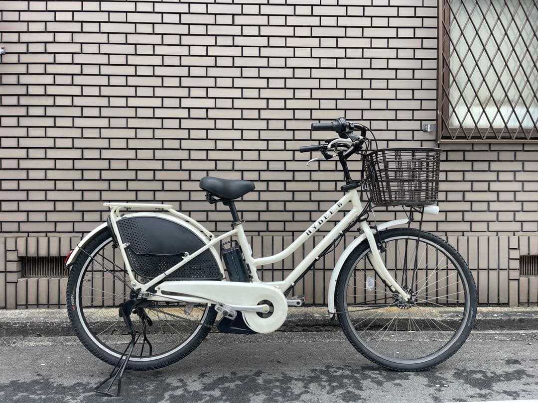 ホワイト 電動アシスト自転車 シティタイプ