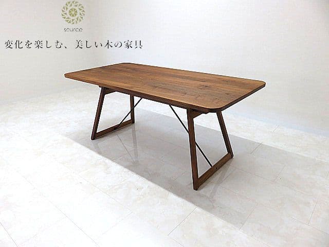 展示品　吉桂 ソース「168 Y HOPE」ウォールナット無垢ダイニングテーブル