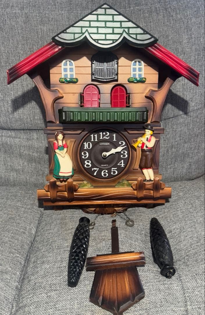 シチズンクオーツ鳩時計　アンティーク　花のワルツ