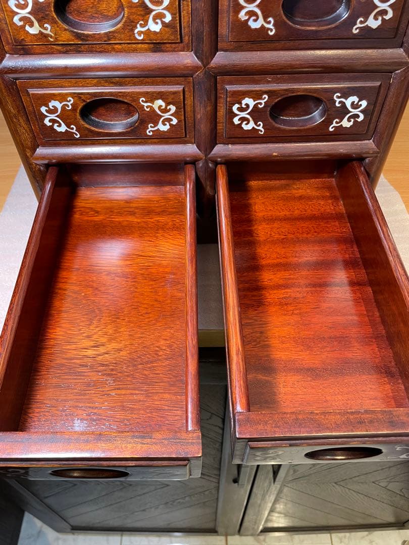 中国美術 螺鈿細工 引き出し　収納