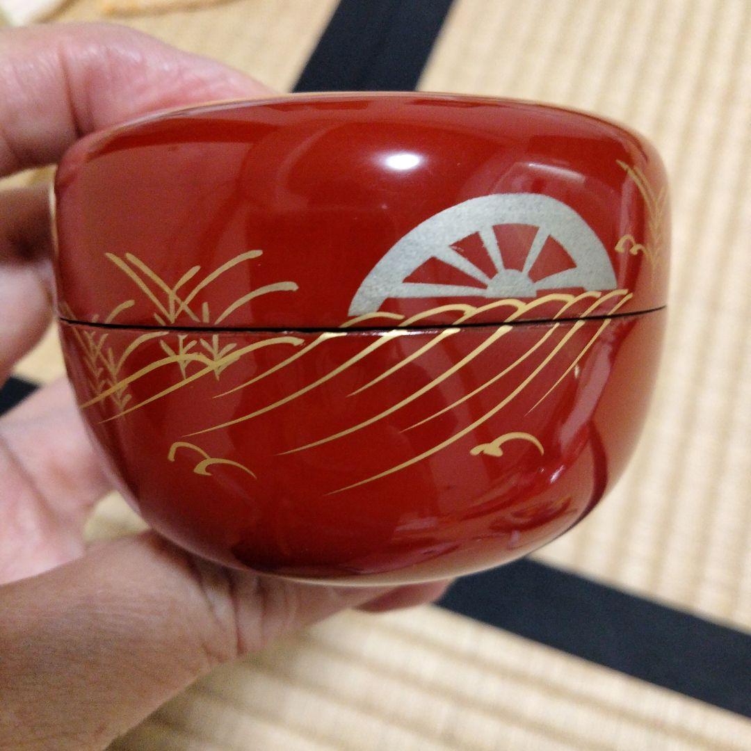 茶箱セット　美品　溜塗筋目　利休茶箱