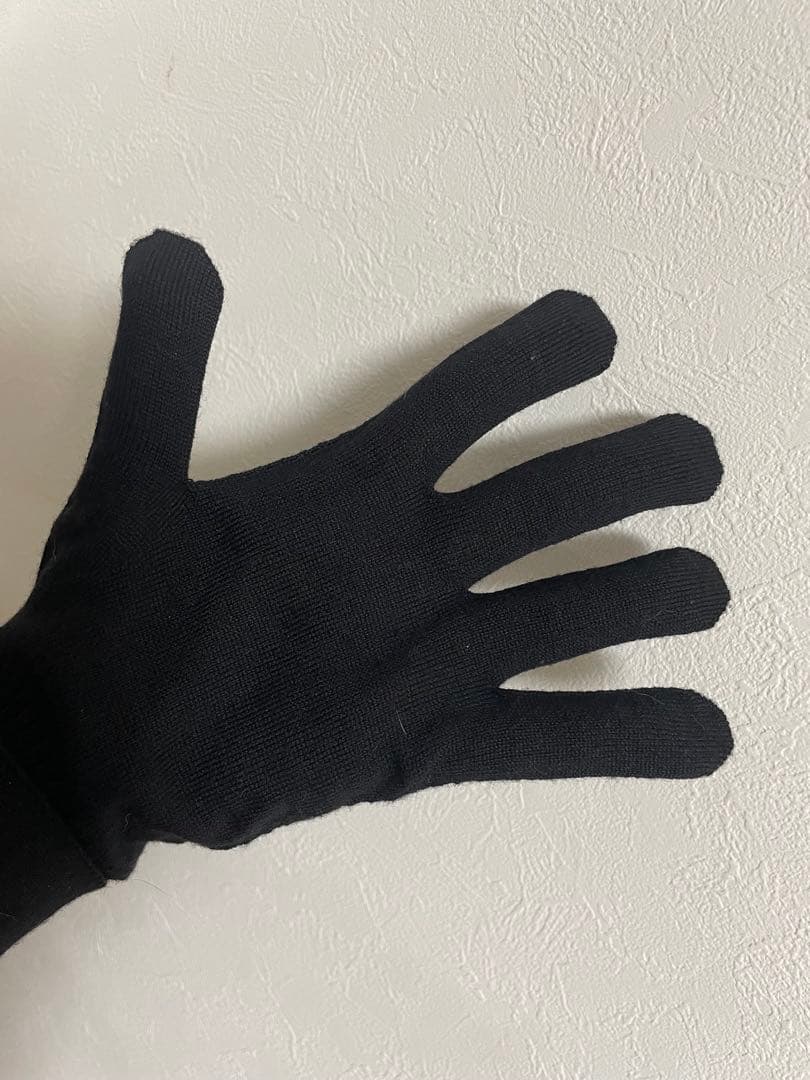ルイヴィトン　ダミエ　黒　グレー　ブラック　手袋　グローブ　難あり　美品