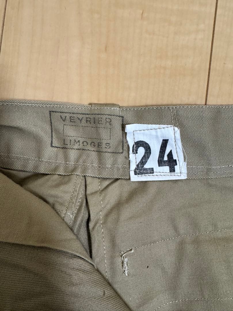 【デッドストック】フランス軍 M52 後期 チノパン カーキ　24 59年製