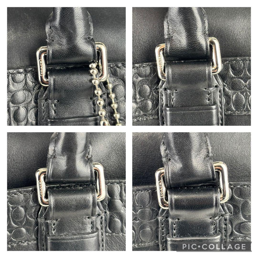 COACH コーチ F70454 レザー 2wayビジネスバッグ ブラック