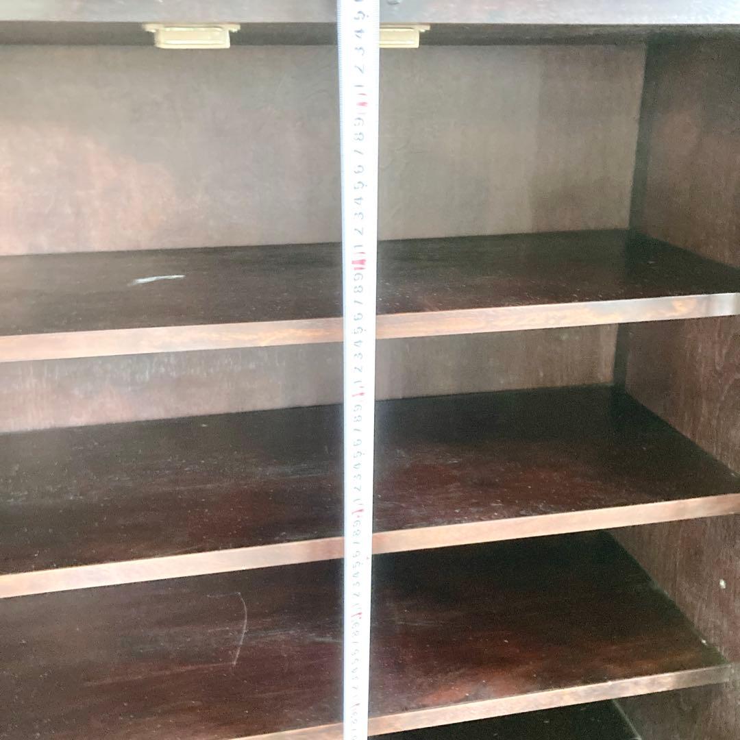 【良品】食器棚 ディスプレイ キャビネット収納棚 松本民芸家具