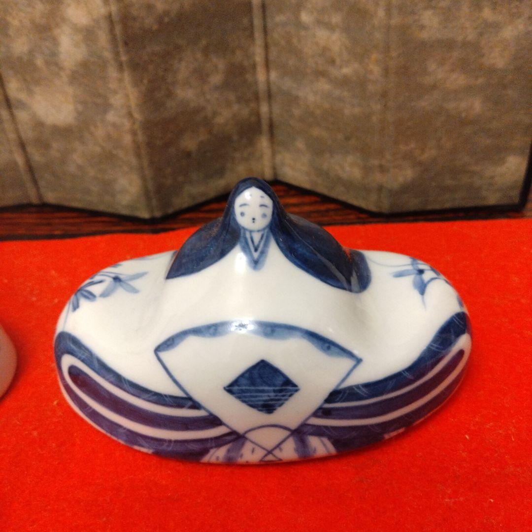 砥部雛　よし窯　雛人形　藍染の雛人形