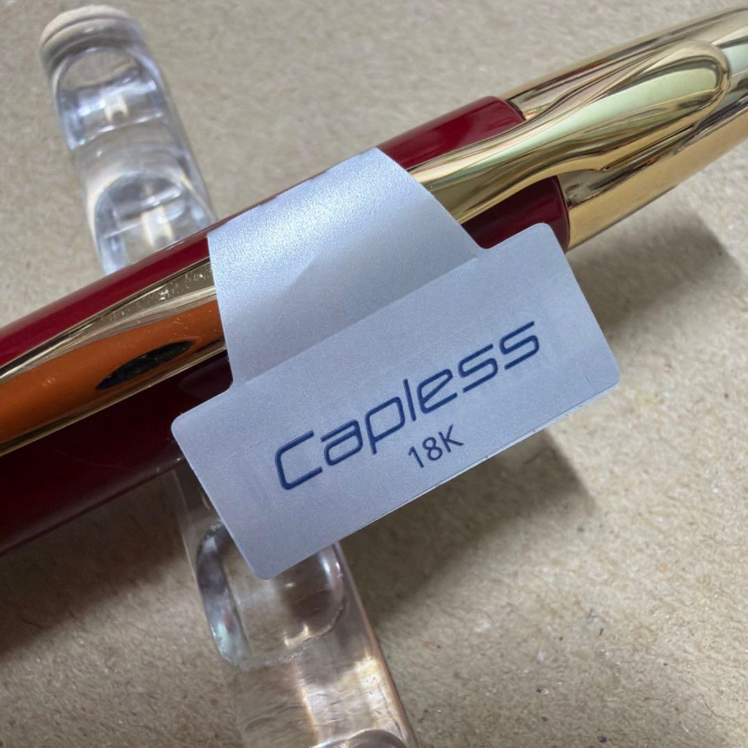 新品 PILOT パイロット Capless キャップレス 万年筆 赤 18k