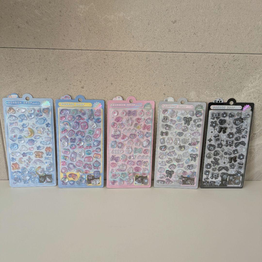 【さらにお値下げ】追加♡ボンボンドロップシール♡まとめ売り　25枚+シール帳