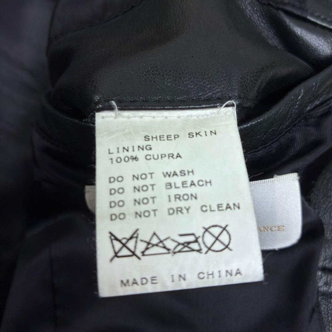 美品　エディフィス　ラムレザー　羊革　シングルライダース　M　ブラック　黒