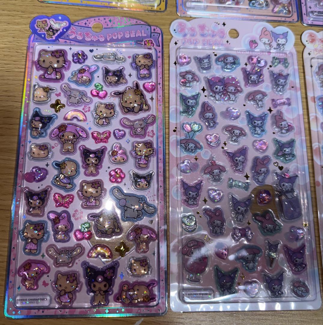 正規品 サンリオ うるちゅるPOPシール 8枚 マイメロ キティ ポチャッコ