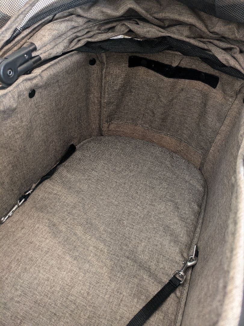 美品smooca ペットカート ブラウン折りたたみ