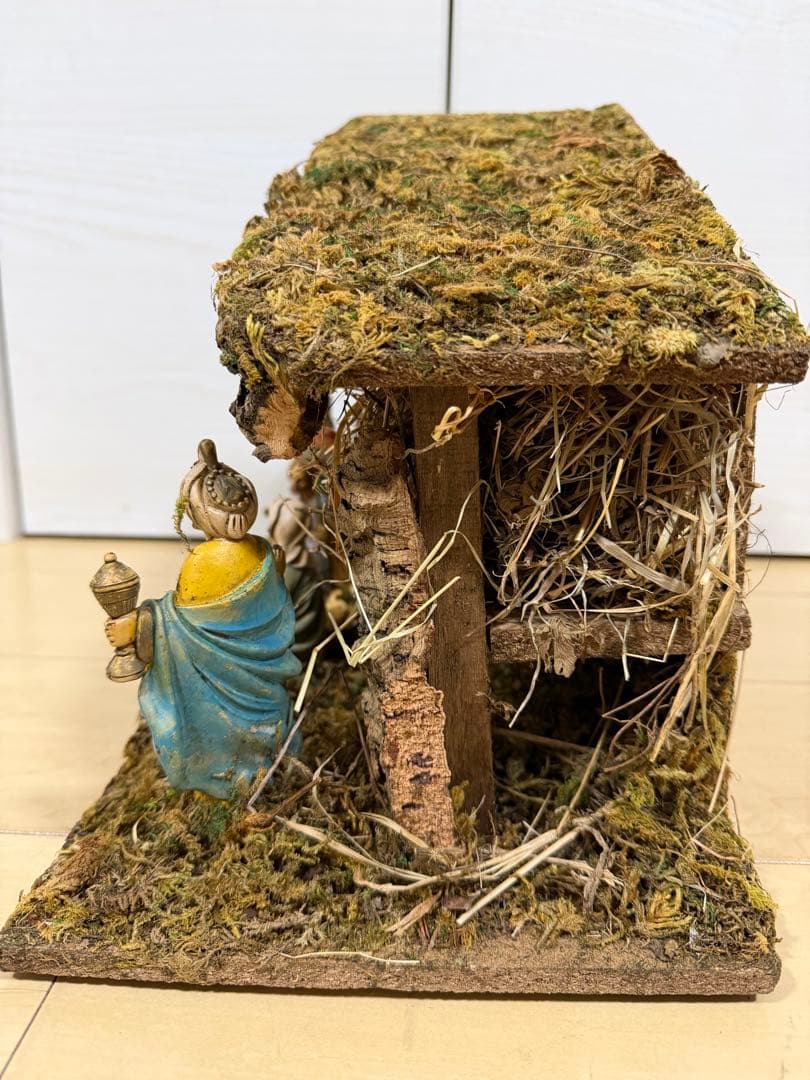 ネイティビティシーン キリスト誕生 ジオラマ フィギュア 木製 クリスマス装飾