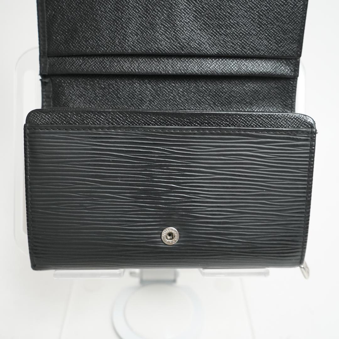 【美品】ルイヴィトン エピ ノワール コンパクト財布 フラップ
