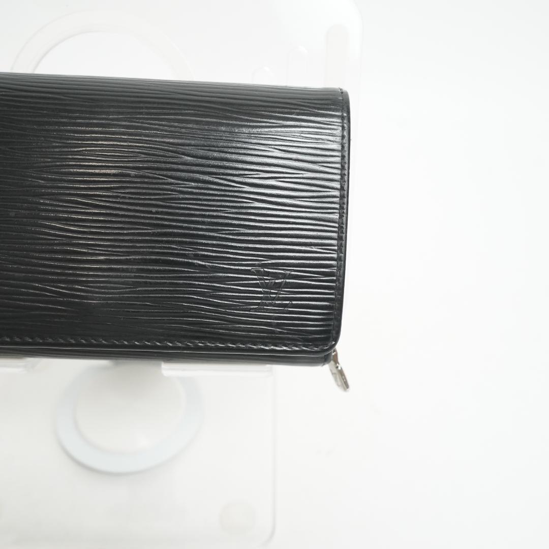 【美品】ルイヴィトン エピ ノワール コンパクト財布 フラップ