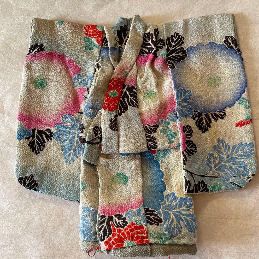 古布　江戸縮緬　人形の着物　6号　121211