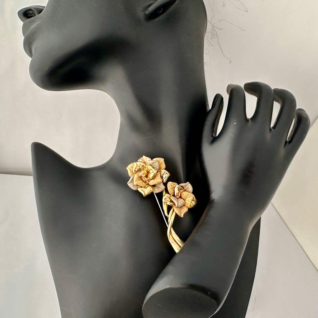 k18金 ．750．トレベール、ブローチ(未使用) N o.1340.