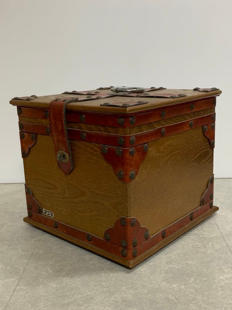 サンワインテリア 木製トランクBOX アンティーク 小物入 裁縫箱 コレクション