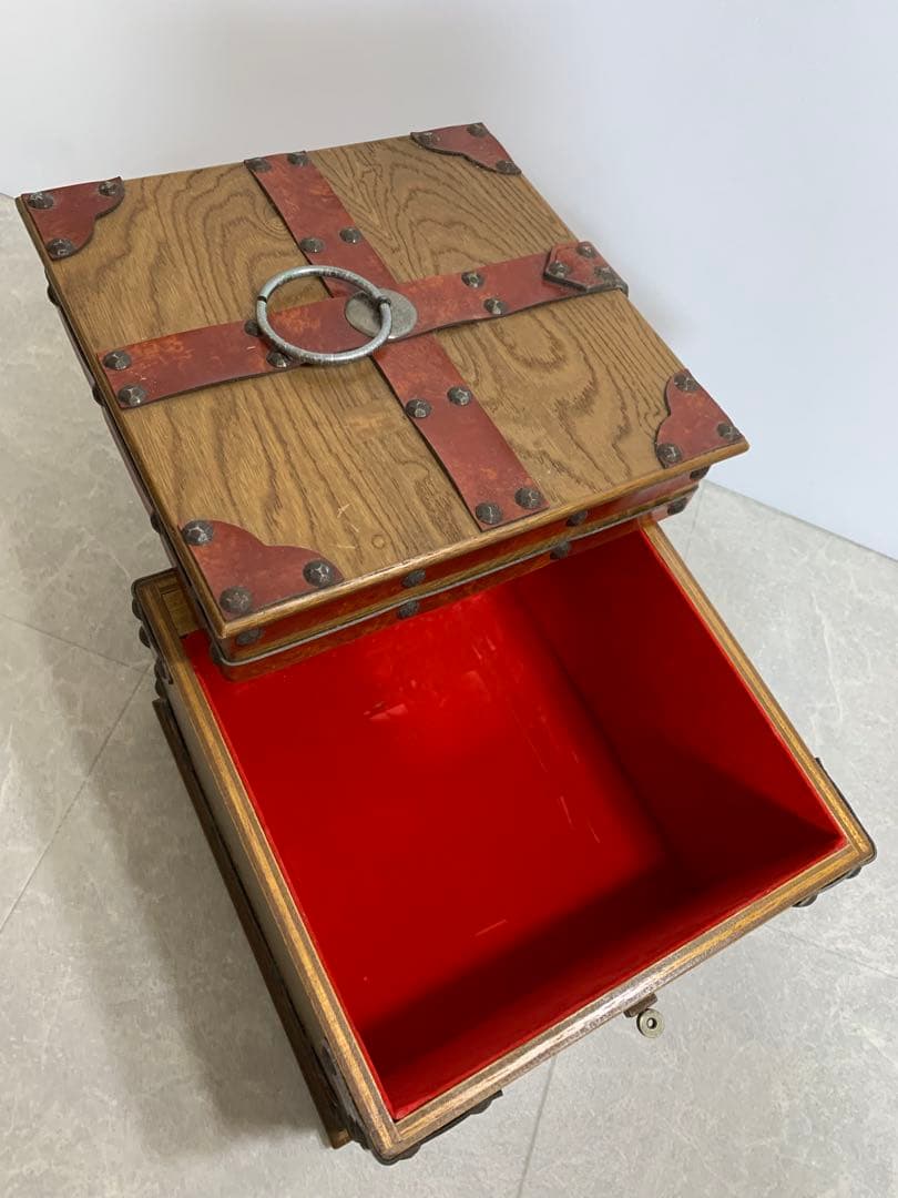 サンワインテリア 木製トランクBOX アンティーク 小物入 裁縫箱 コレクション