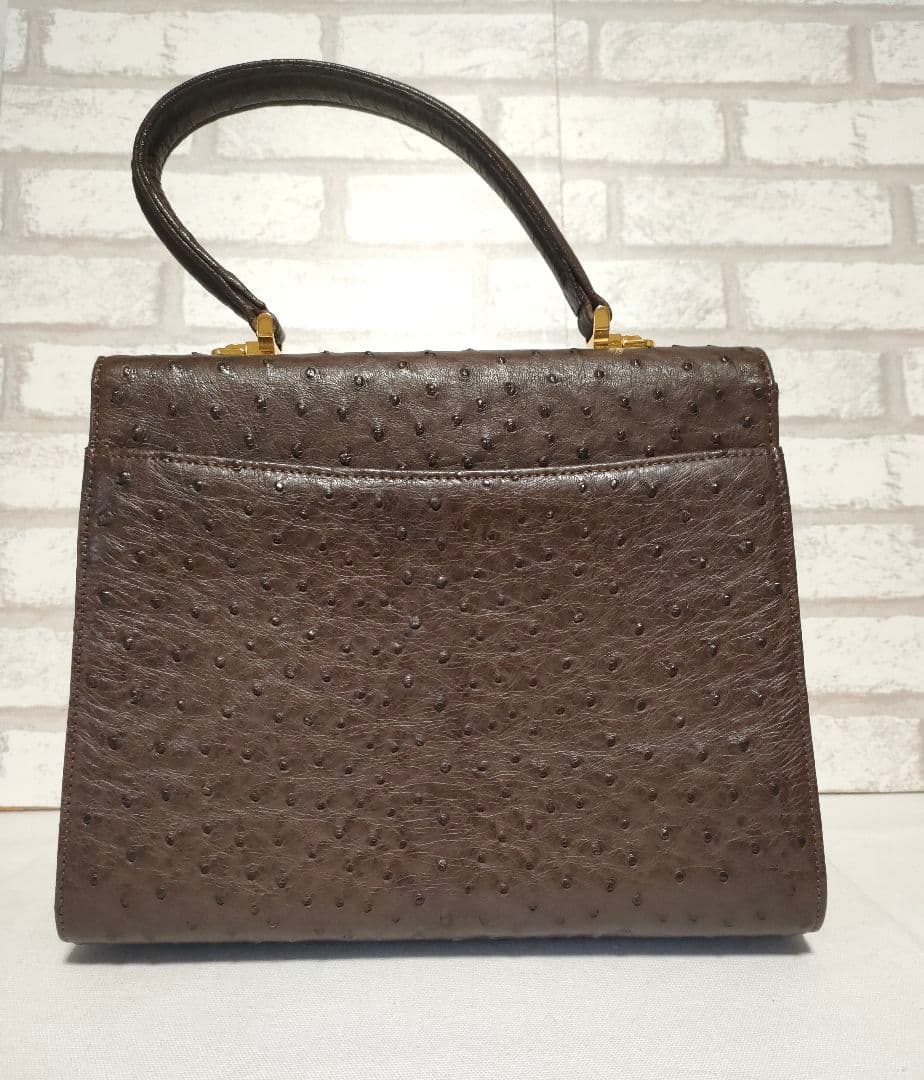 オーストリッチ   ハンドバッグ   ストラップ付き