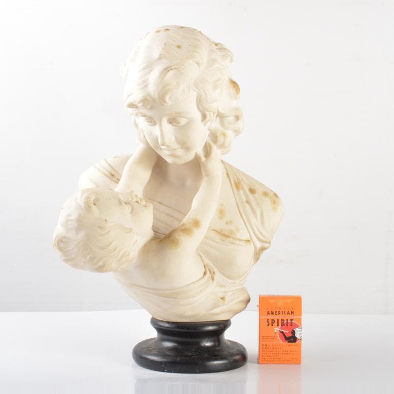 西洋美術　大理石彫刻　母子像　胸像　置物　C　4939A