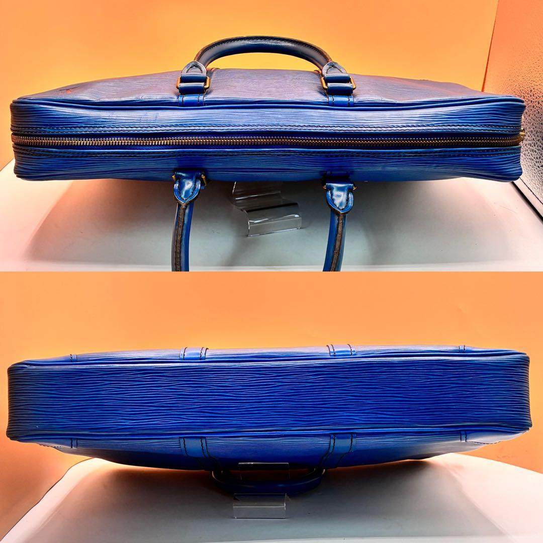 【美品✨】ルイヴィトン エピ ポルトドキュマン ビジネスバッグ 青 A4