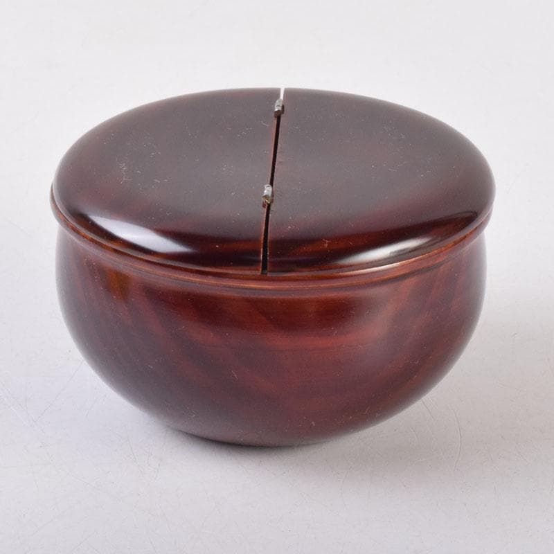 茶道具　加賀蒔絵師　田中宗凌作　早梅に鴛鴦蒔絵　割蓋茶器　共箱　V　8523