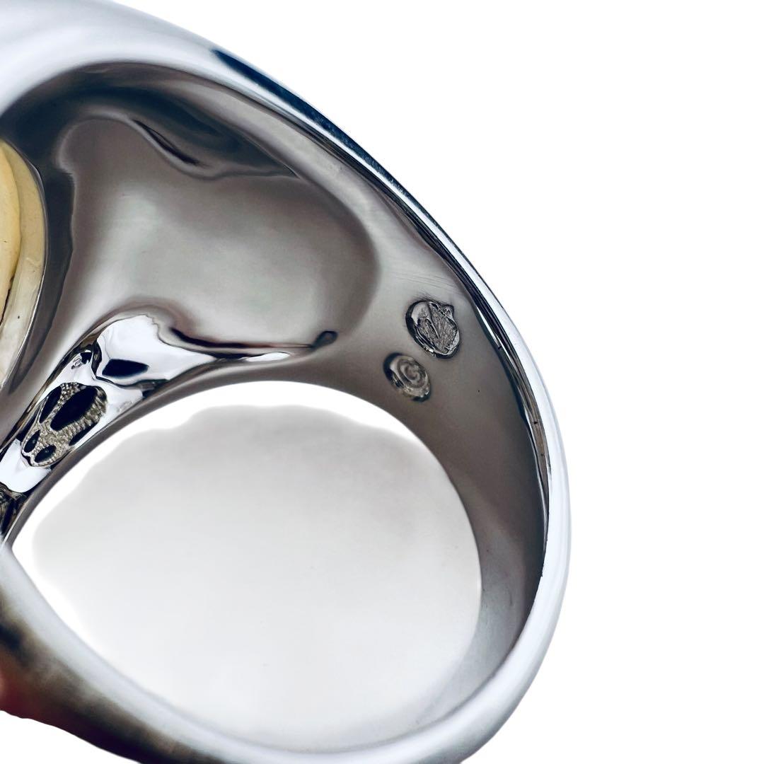 超美品✨スワロフスキー　マザーオブパール　シェル　クリスタル　リング