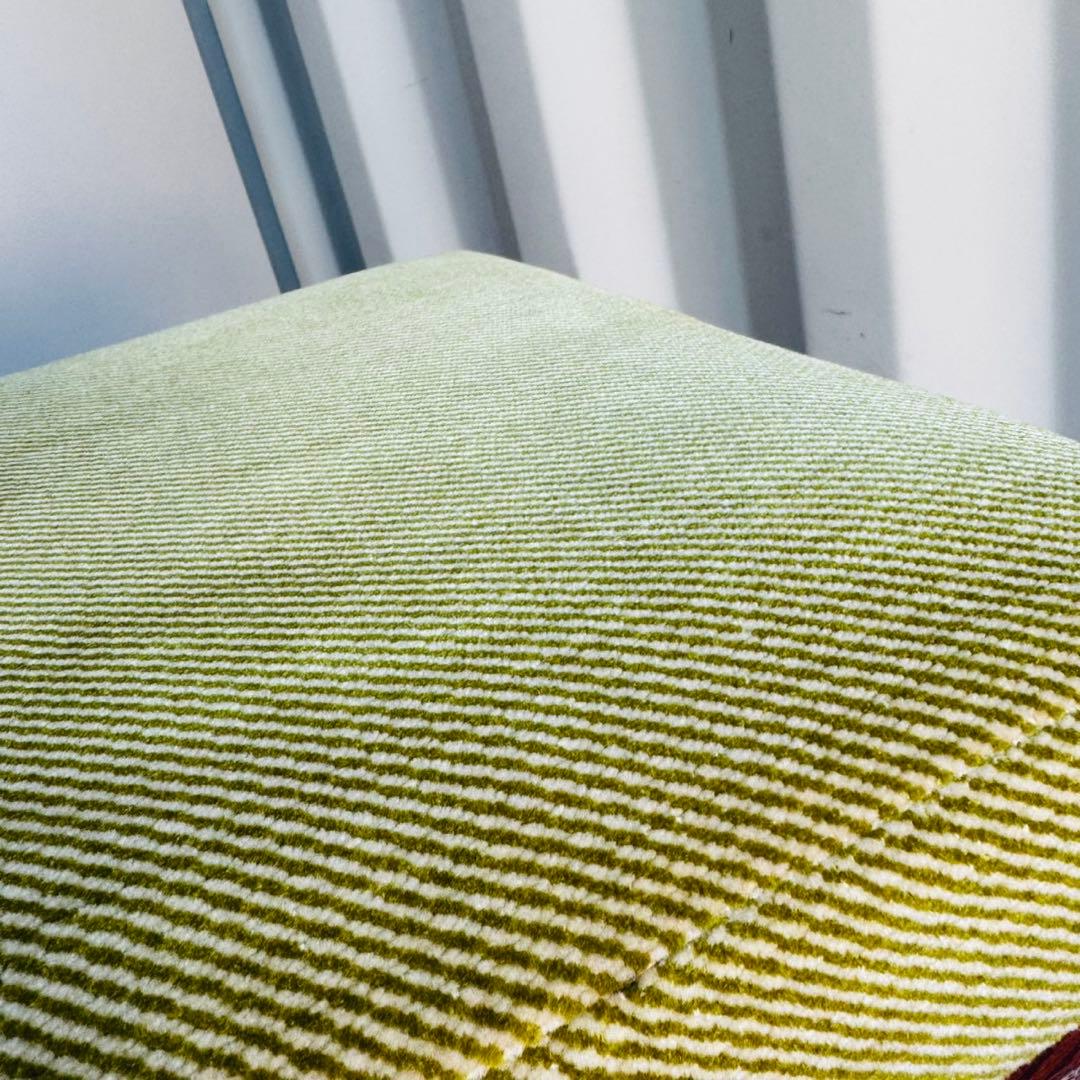 美品！三越家具Brugge(ブルージュ) オーク材クラシック スツール グリーン