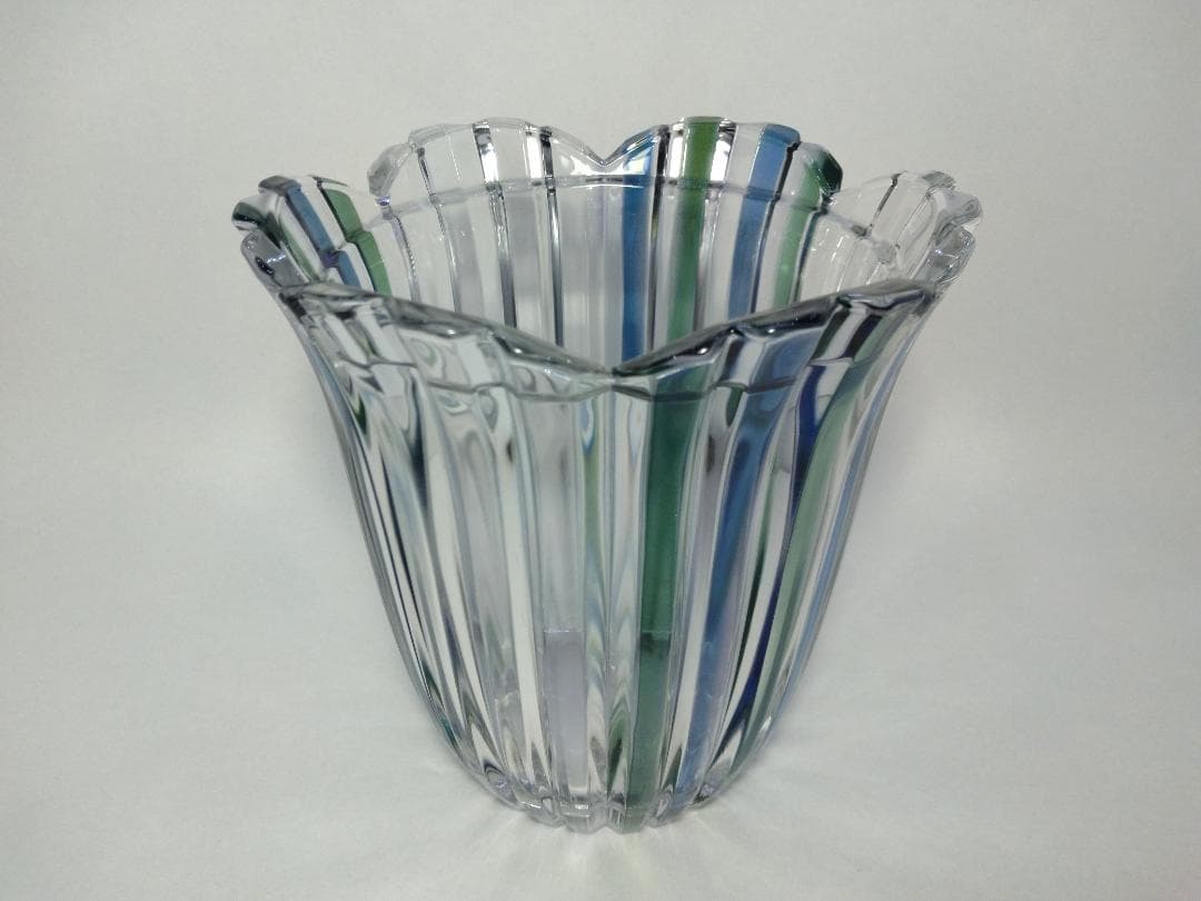 義山　水指　麦藁手　潮騒　ギヤマン　むぎわらで　しおさい　ガラス