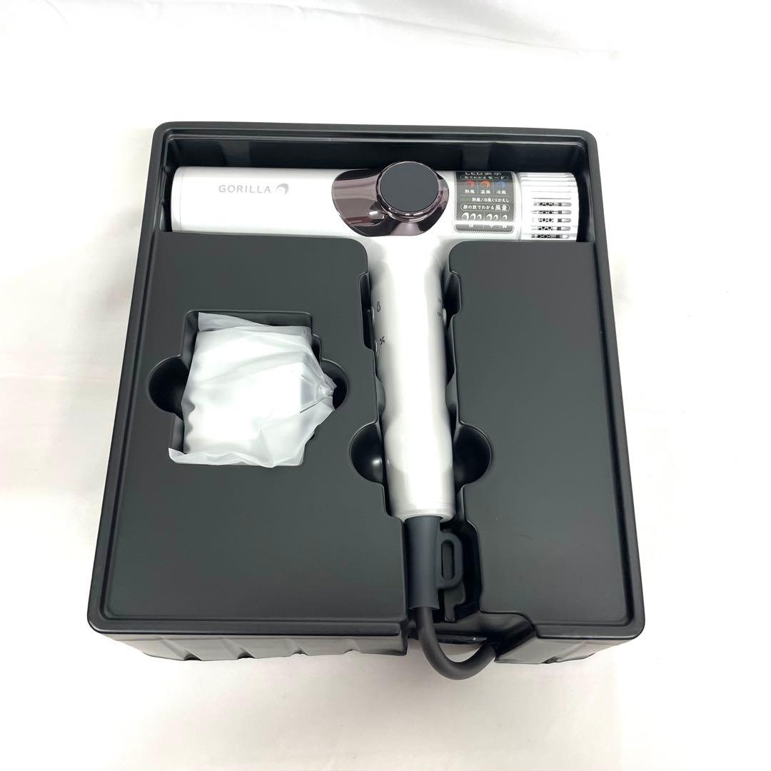 ドウシシャ ヘアドライヤー ゴリラのひとふき ホワイト GRD-2501