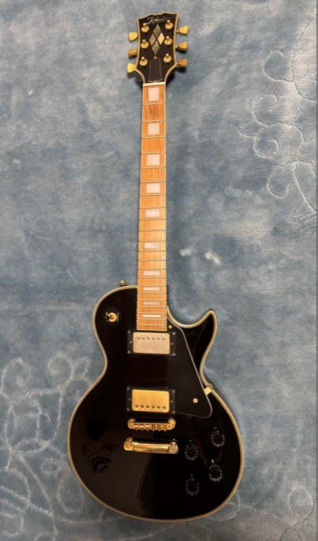 エレキギター レスポールタイプ ブラック ゴールドパーツ