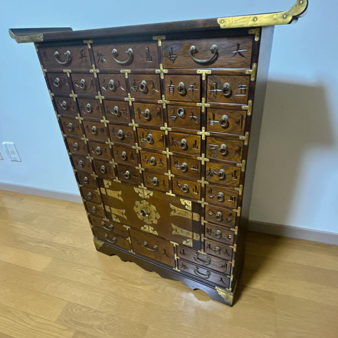 薬箪笥 薬箱 飾棚 小物入れ アンティーク レトロ 昭和 骨董 ヤクジャン