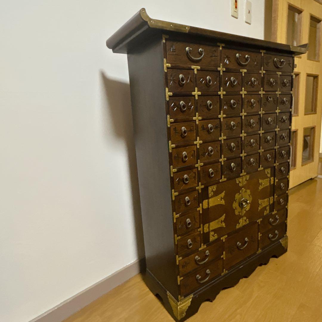 薬箪笥 薬箱 飾棚 小物入れ アンティーク レトロ 昭和 骨董 ヤクジャン