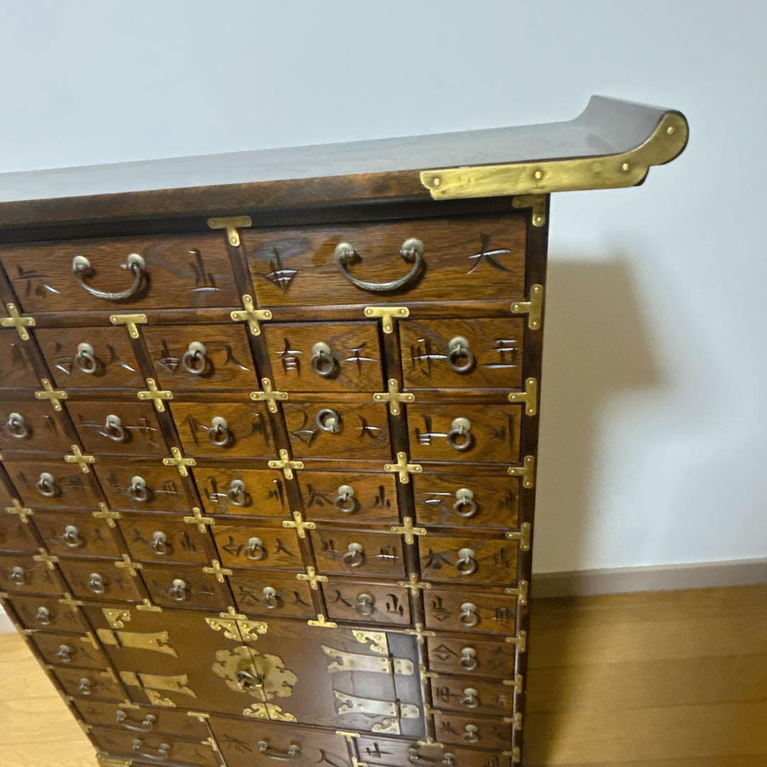 薬箪笥 薬箱 飾棚 小物入れ アンティーク レトロ 昭和 骨董 ヤクジャン