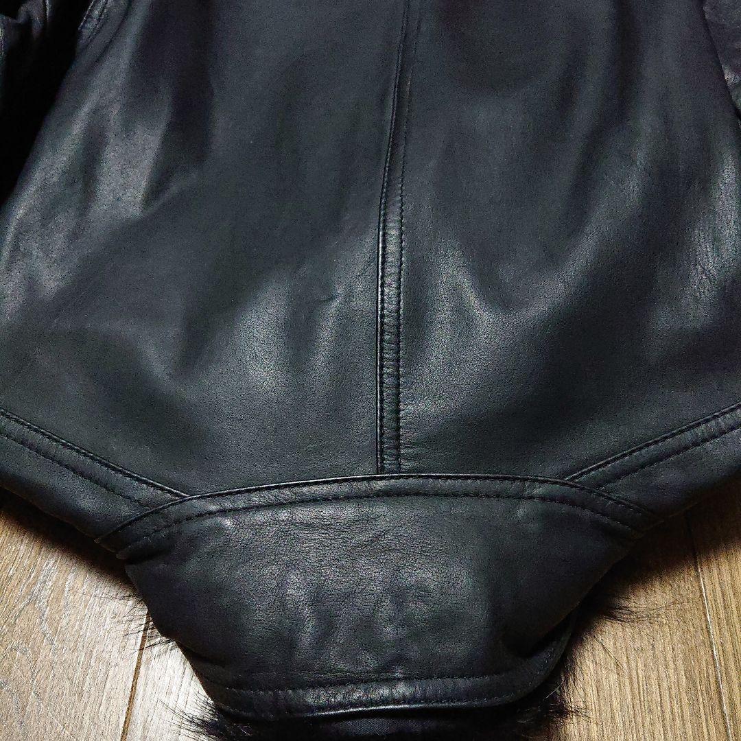 SHELLAC カウレザーライダースジャケット ラビットファー特別仕様【超美品】