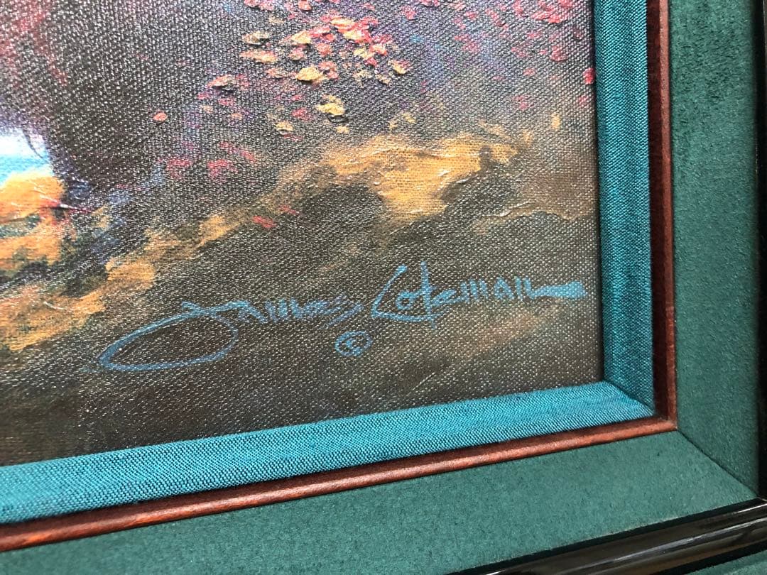 ジェームズ・コールマン James Coleman 風景画 油彩額縁 サインあり