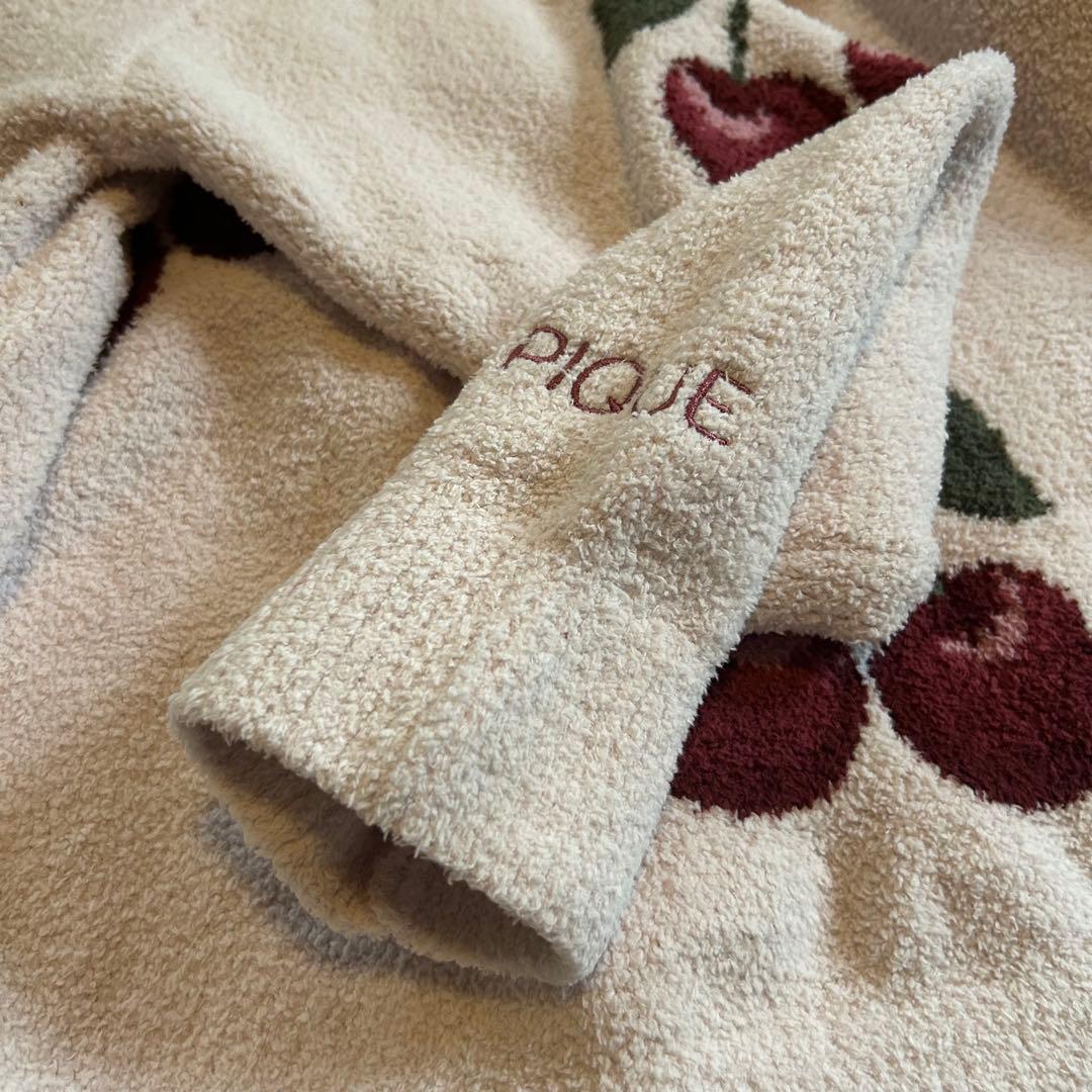 新品 gelato pique チェリージャガードカーディガン ピンク