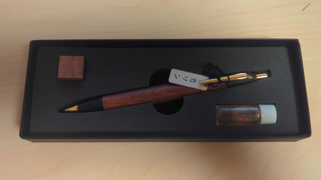 野原工芸 新型 カリンシャープペンシル ゴールド シャーペン