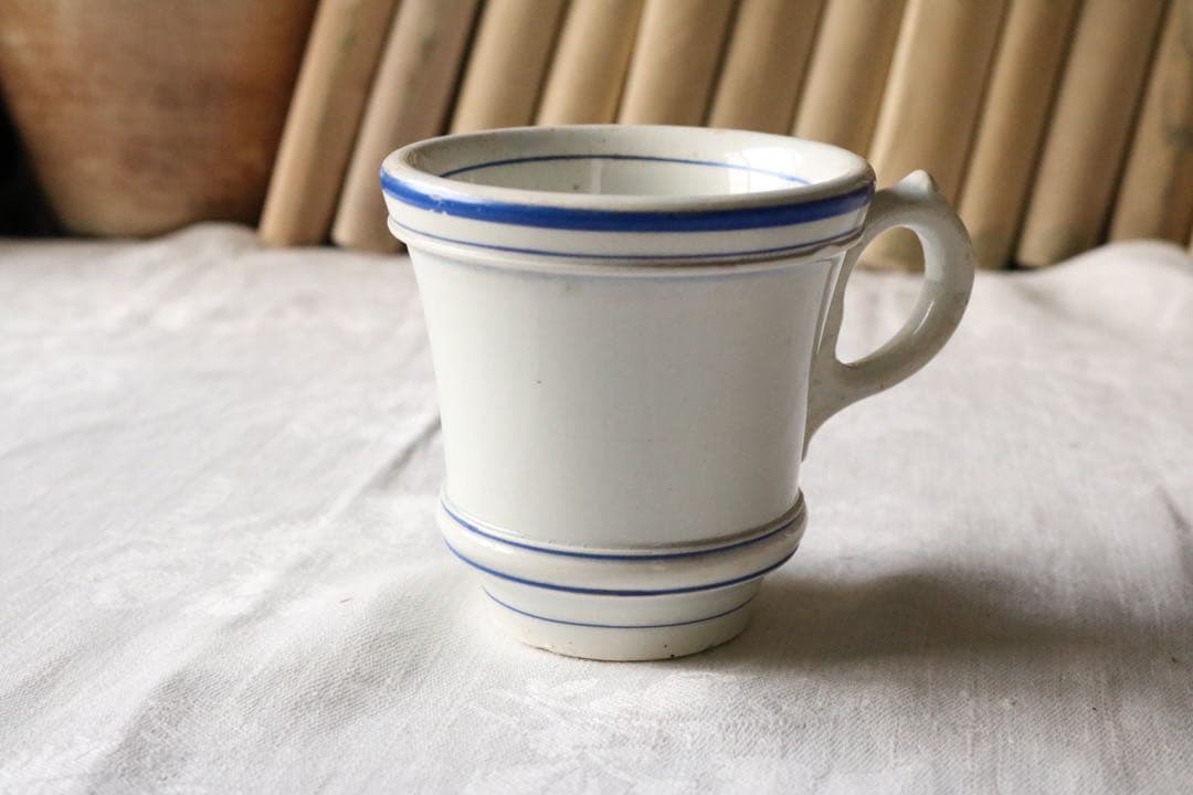creil et montereau ブルー　カップ　ファイアンス フィーヌ