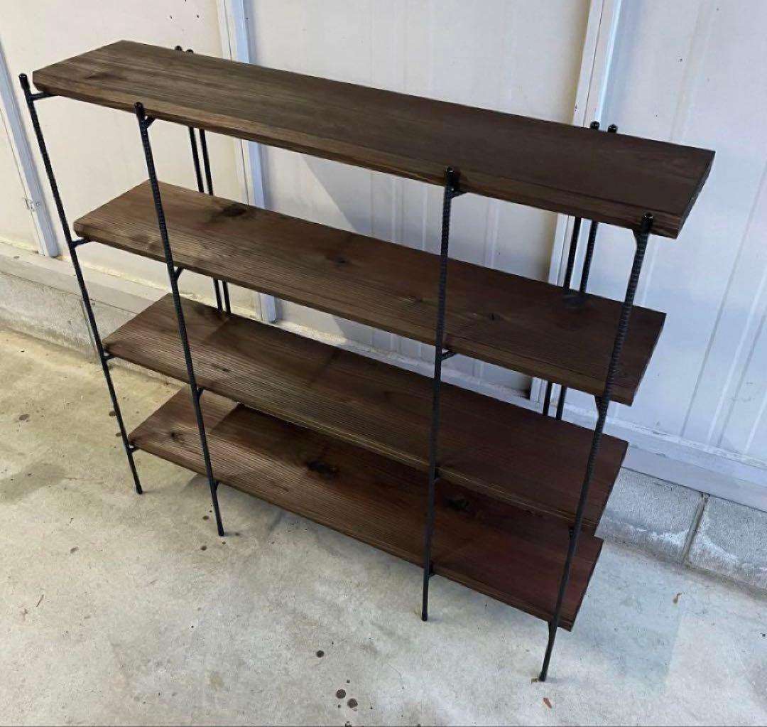 手作りアイアン家具 折り畳みラック アンティーク 西海岸インテリア 鉄脚のみ2点