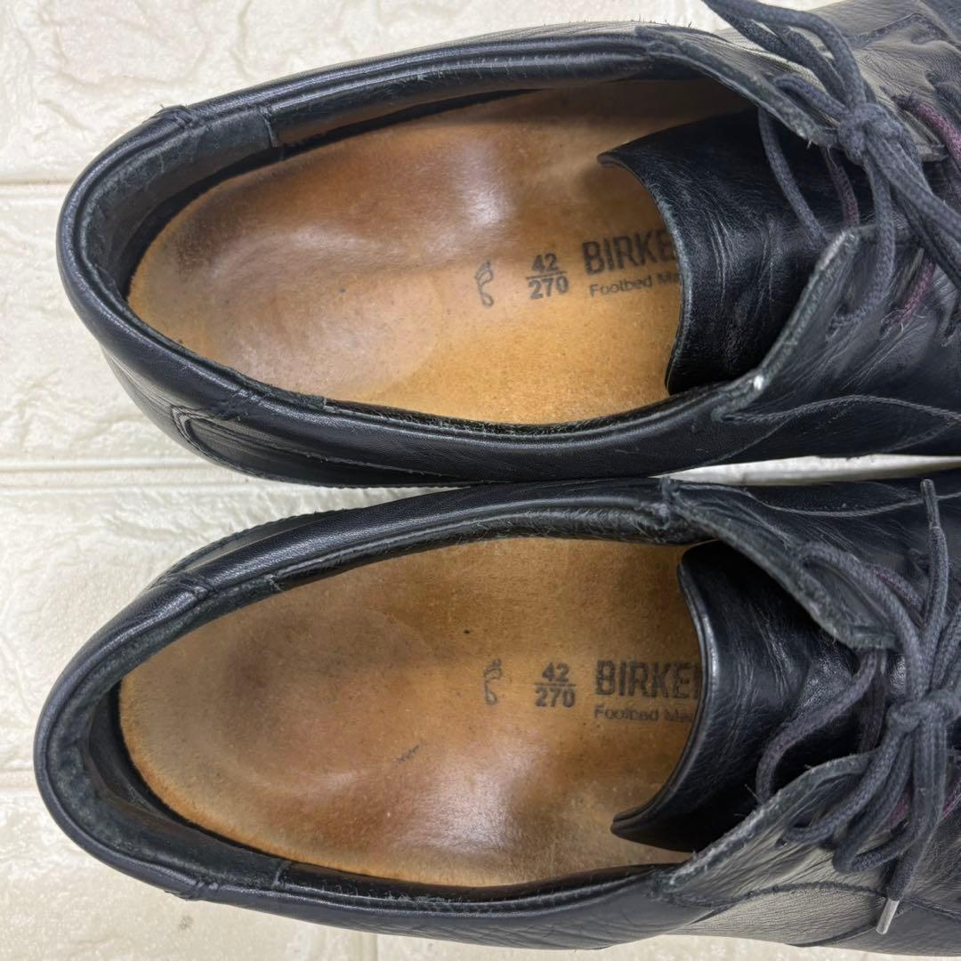 【良品】ビルケンシュトック レザーシューズ ダービー プレーントゥ 27 黒
