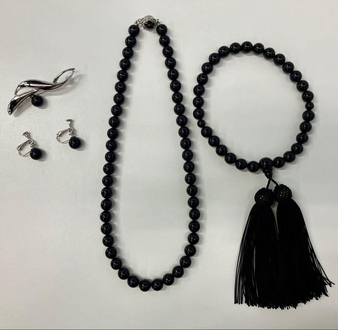 黒珊瑚 アクセサリーセット 木箱なし